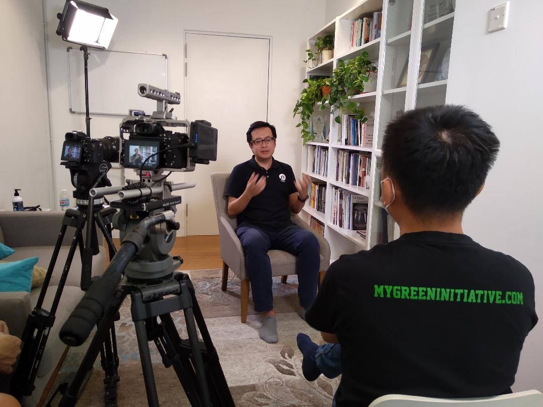 Two camera interview shoot for a corporate video in Kuala Lumpur